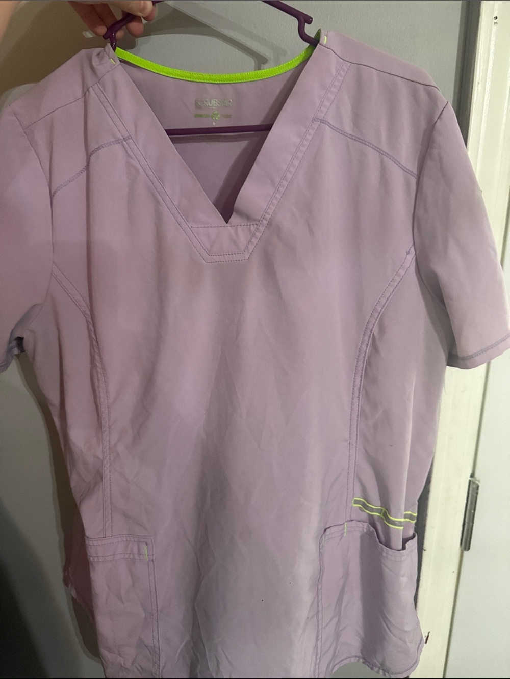 Scrub star V-Neck Women’s Medical Scrub Top with Contrast Trim